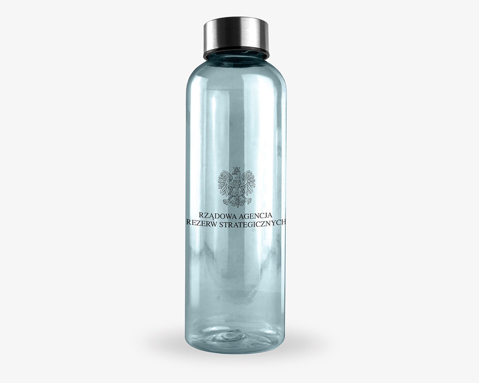 Glass bottle with logo